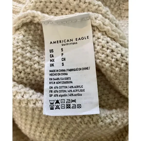 American Eagle turtle neck long sleeve loose knit pullover sweater - Picture 4 of 8